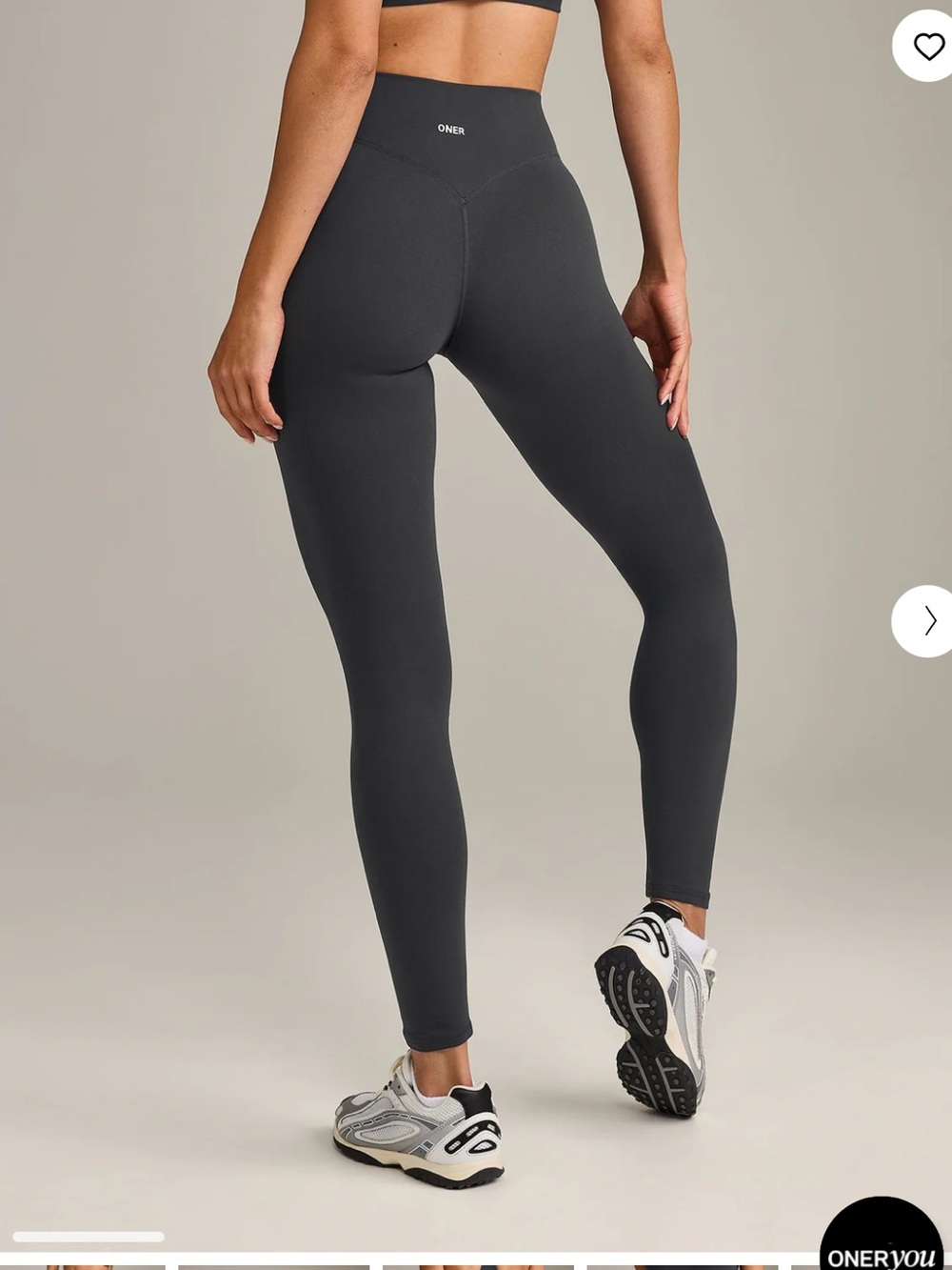 Oner Active Coal Grey Soft Motion High Waisted Leggings Medium